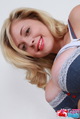 Blonde tegan brady with top pulled up over her big breasts in bra